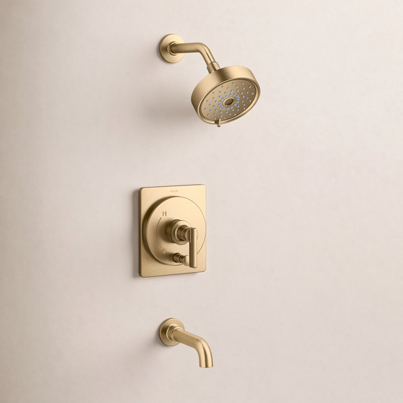 Ensemble de garniture de baignoire et douche Rite-Temp Castia par Studio McGee 1,75 GPM, Or
