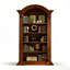 Ornate Arched-Top Traditional Bookcase with Carved Columns