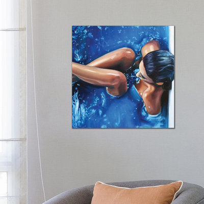 Blue I 1 Piece Wrapped Canvas Wall Art