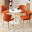 Fauteuil à oreilles 4 pièces en velours capitonné moderne avec pieds en métal-677047
