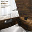 Banc en bois aggloméré pour le salon, 39,4 po, avec rangement, 39,4 po de largeur, brun rustique, bois aggloméré brun rustique