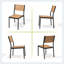 Ensemble repas pour 6 personnes en aluminium avec trou pour parasol et chaises empilables-524784656