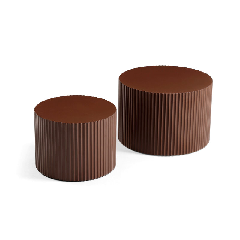Nesting Table Set Of 2, MDF Coffee Table Set, Brown