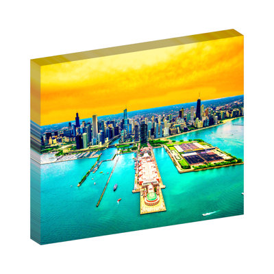 Chicago Skyline, Chicago Illinois - reproduction de photo sur toile tendue