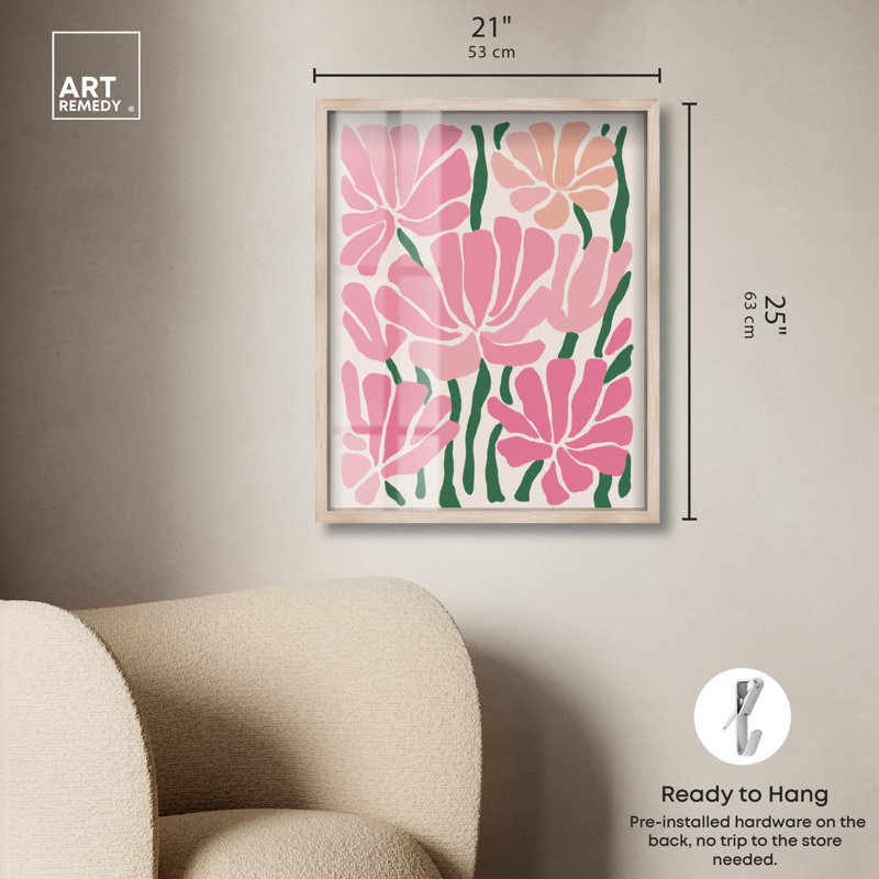 «Wall Garden II Boho Decor Shadowbox» par Art Remedy, H 25 po x l 21 po, Crème