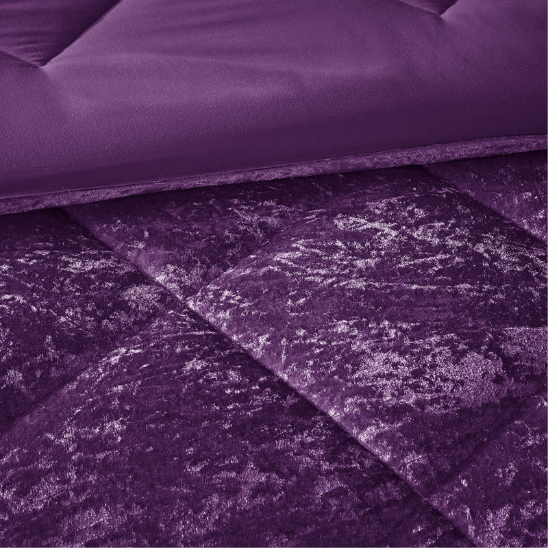Ensemble d'édredon en velours simple / simple TG avec coussin décoratif, Édredon pour lit simple + 2 pièces supplémentai