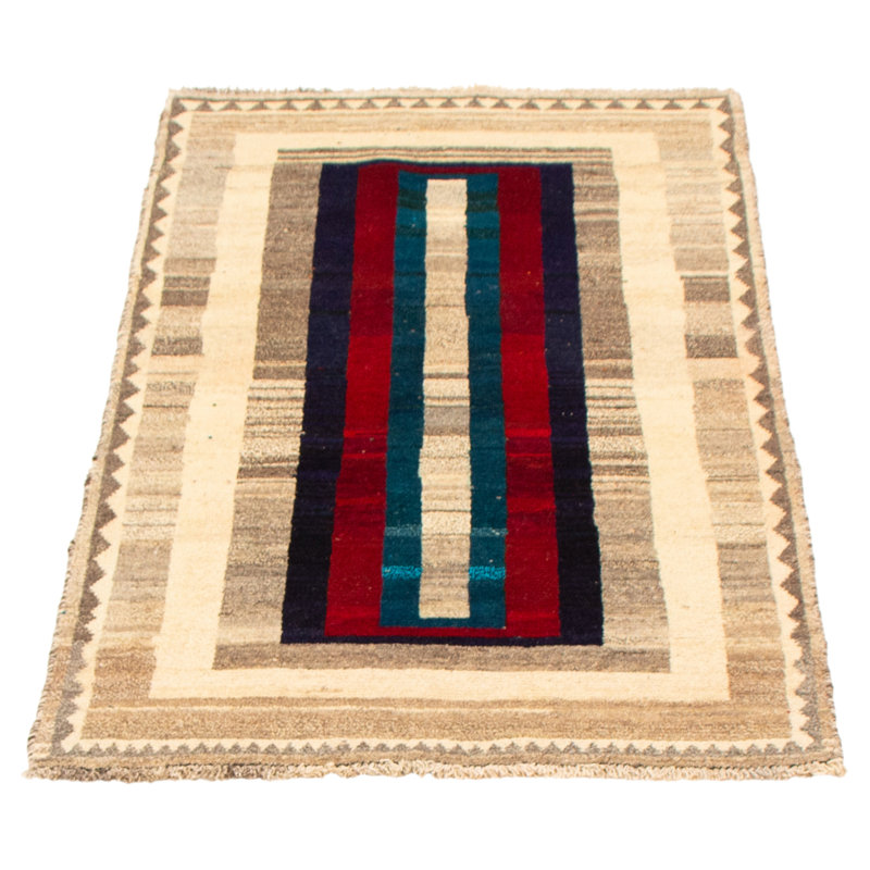 Kashkuli One-of-a-Kind 3'5" x 6' New Age Rectangle Wool Area Rug in Blue and Cream