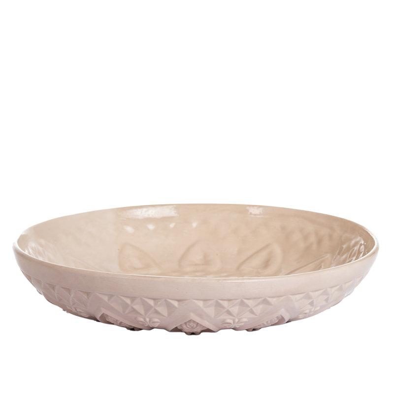 Coppermill Kitchen Vintage Inspired Ceramic Ceramic Platter, Beige