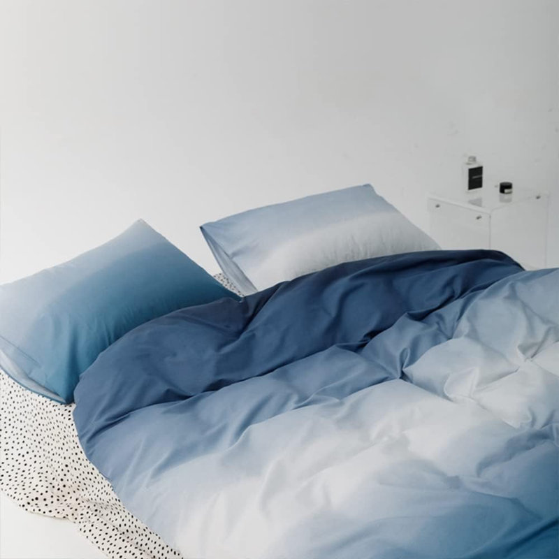 Édredon en coton bleu océan
