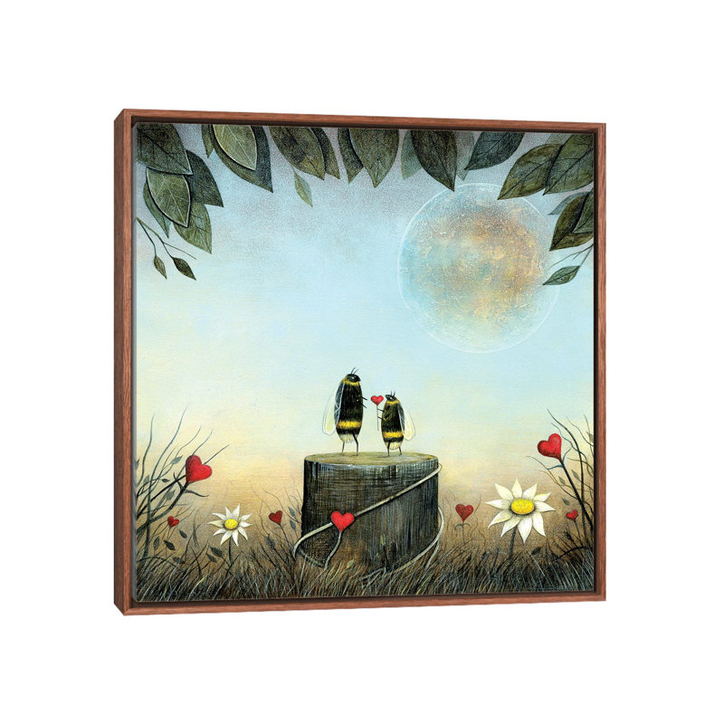 «The Gift II» par Neil Thompson - impression d'art graphique, H 18 po x l 18 po x 1,5 po, Toile avec cadre en bois classique