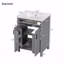Ensemble de meuble-lavabo 24 po avec lavabo en céramique, meuble-lavabo peu encombrant - l 24 po x P 18 po x H 34 po, 2 portes à fermeture en douceur-321717539