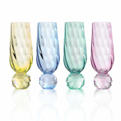 Ensemble de 4 flûtes de couleurs Aurora