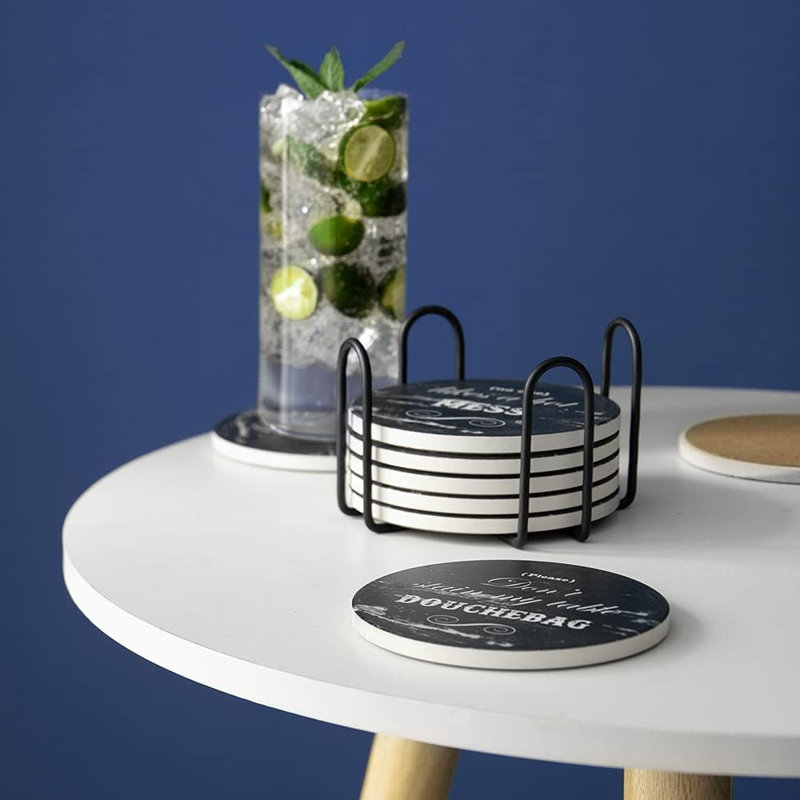 Ensemble de sous-verres de 8 pouces, Noir