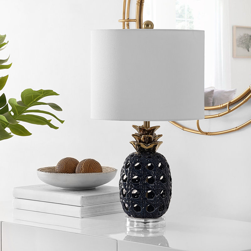 Aliceville Ceramic Table Lamp, Navy Blue