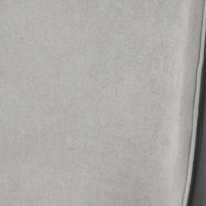 Chaise d'appoint rembourrée Dancy, Cadre noir délavé / siège gris