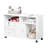 Printer Stand, Home Office Mobile Cabinet With Caster Wheels, 2 Locking Breaks and Drawer