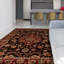 Hand-Knotted High-Quality Black and Red Area Rug