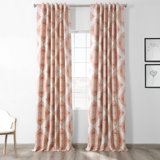 Bohemian Medallion Printed Room Darkening Curtains for Bedroom & Living Room Single Panel