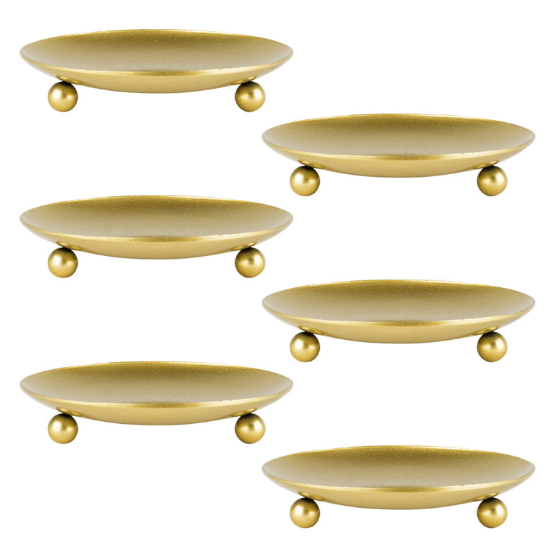 0.5'' H Metal Tabletop Votive Holder, Gold