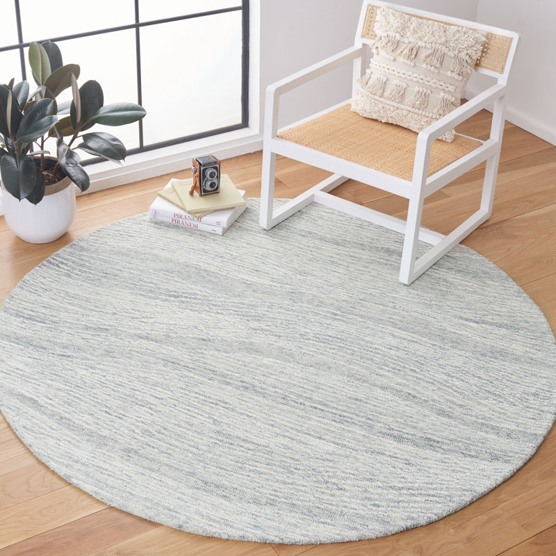 Abstract Wool Hand Tufted Area Rug, Round 183 cm