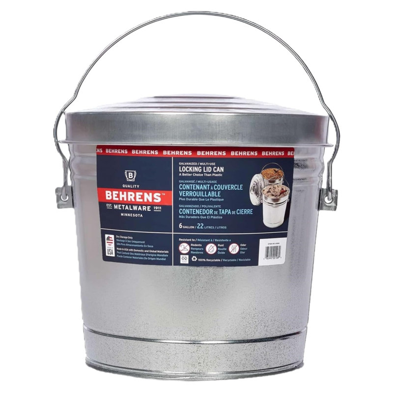 Metal Manual Lift Kitchen Trash Can - 6 Gallons