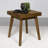 Square Wood Side Table, Walnut Brown
