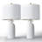 Anazagene 24" H Dimmable Ceramic Table Lamp Set with Linen Drum Shades (Set of 2)-819782922