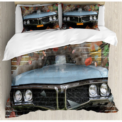 Cars Modern & Contemporary Polyester Mixed Duvet Cover