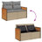  Garden Sofa Set Beige, Light Grey