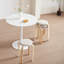 Ensemble de 4 tabourets empilables, tabourets empilables en bois cintré, chaises rondes sans dossier pour la salle à manger, la cuisine et la salle de classe