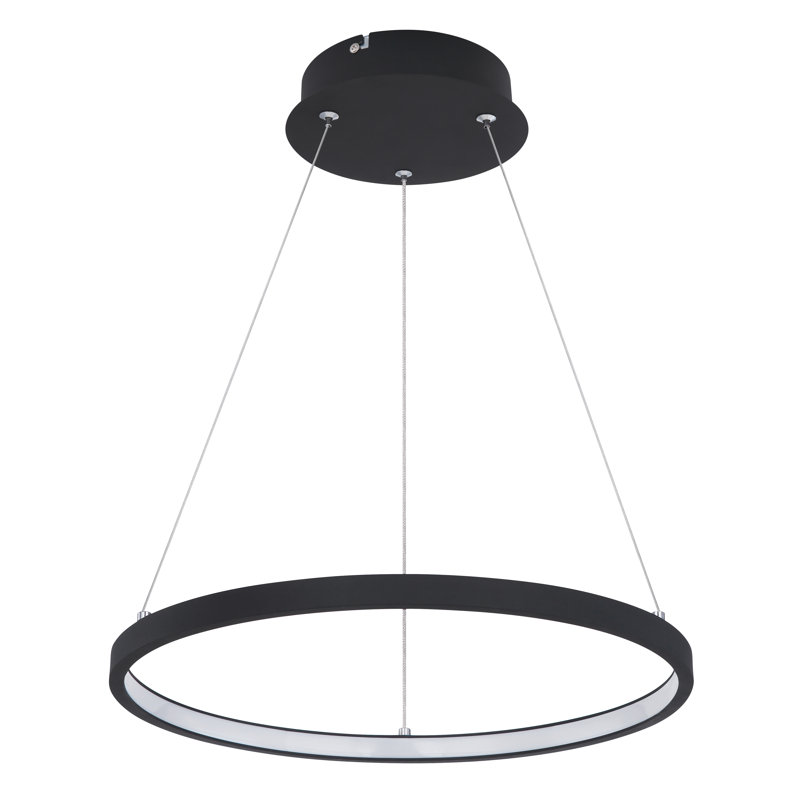 Bertrice 1 - Light LED Crystal Pendant, Matt Black