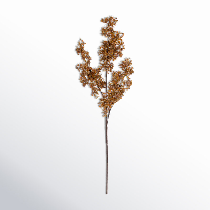 Rich Orange 28'' Faux Foliage Branch, Yellow