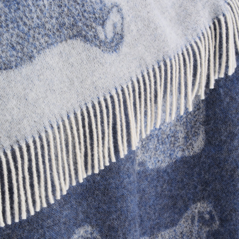 Blue Sheep Wool Throw