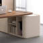 Bureaux rectangulaires en bois manufacturé brun-1417308486-1417308480