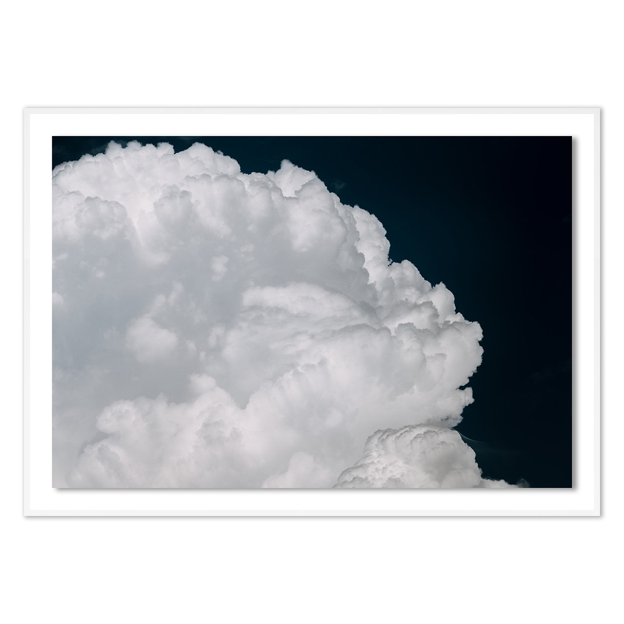 Michael Schauer "Cumulus" Print, 51" H x 72" W x 2.5" D, White