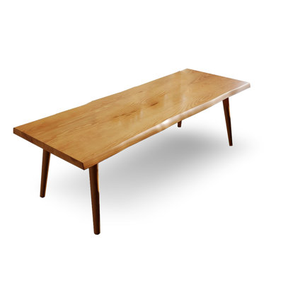 Brown Rectangular Solid Wood Butterfly Table