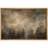 Rustic Forest Silhouette With Textured Sky Framed Canvas Master Bedroom Wall Art Work Print-409223720-409223723