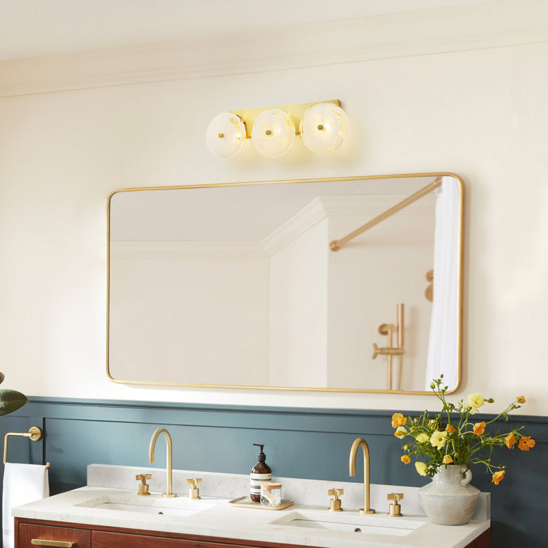 Amneris 3-Light  Cloud Glass Vanity Light for Bathroom