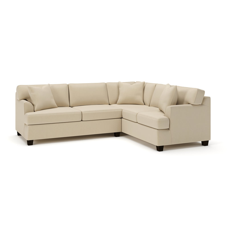 Conradina Upholstered L-Shaped Sectional, Right Hand Facing, Bayou Stone Canvas