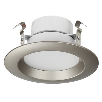 Anneau de garniture interchangeable de 4 pouces, garniture de luminaire encastré pour luminaire encastré Torchstar, rond, nickel satiné