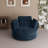 49.6" W Oversized Modern Swivel Accent Chair With Pillows And Ottoman-42282146