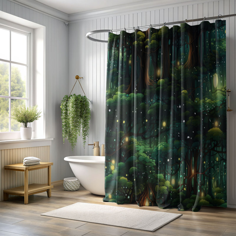 Rideau de douche Fairy Glade - Premium, H 74 po x l 71 po