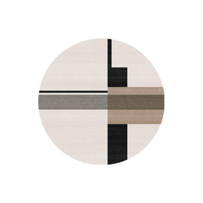 Tapis rond et moderne avec envers antidérapant