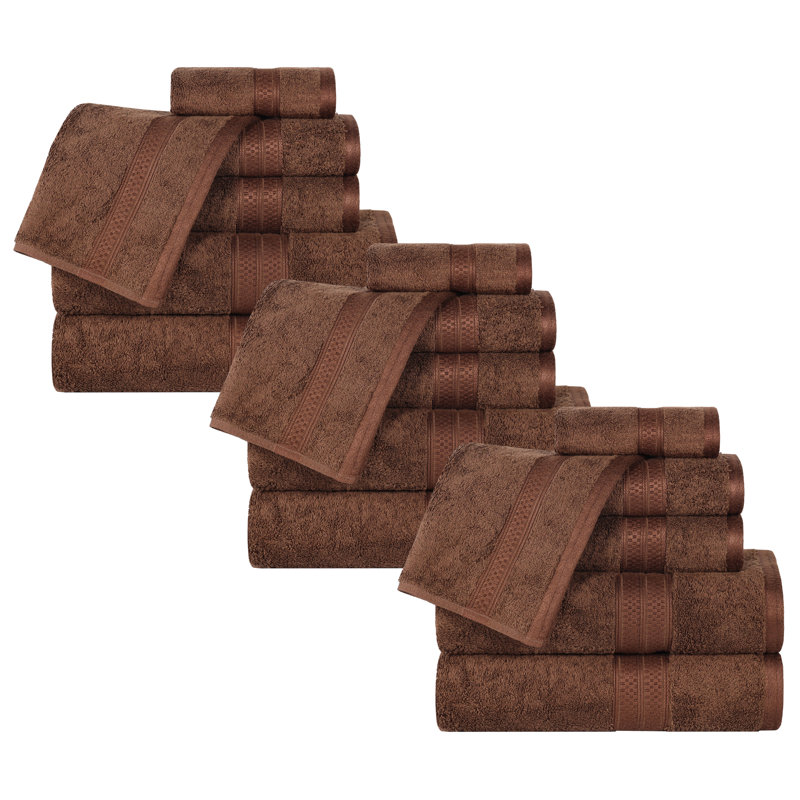 Nolhan Cotton Blend Plush Mulit-Size Set, Cocoa