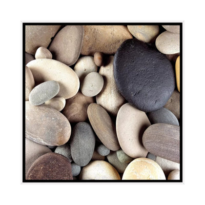 Galets bruns par PhotoINC Studio - Giclèe sur toile tendue avec châssis