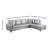 Delacourt 103.5" Wide Faux Leather Sofa & Chaise