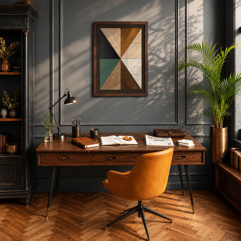 Material Symmetry Geometric - Print, Walnut, A1 - 84.1 x 59.4 cm