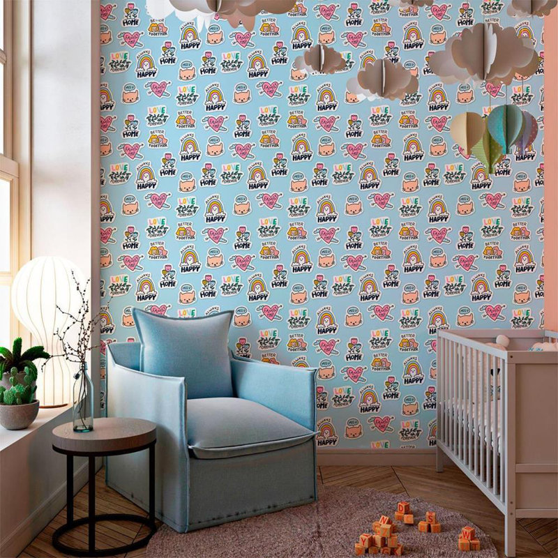 Rouleau de papier peint adhésif L 126 po x l 24 po Bolen