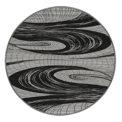 Machine Washable Space Gray Area Rug