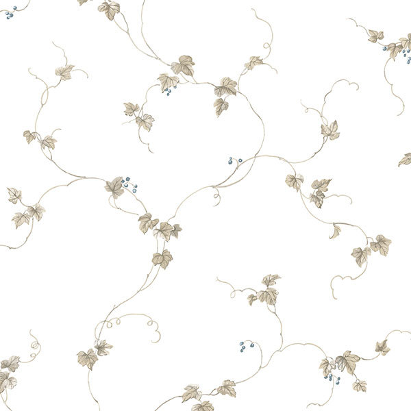 Papier peint sentier 32,7 pi x 20,5 po Laneer, Bleu / Taupe